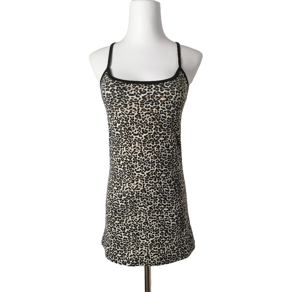🐆 leopard print suspender mini dress